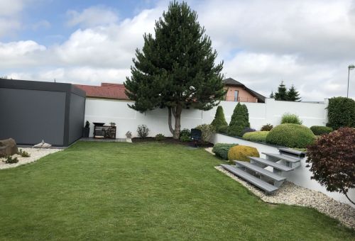 Terasa v pergola a schody