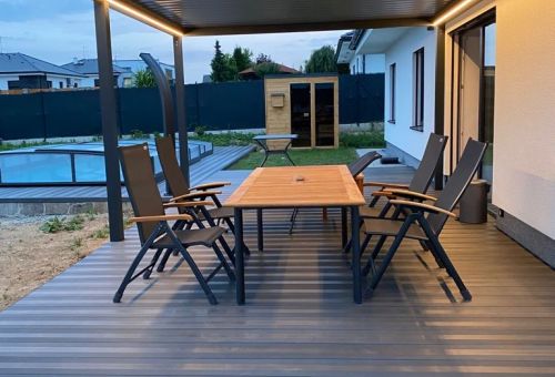 LED světla Megawood v pergola