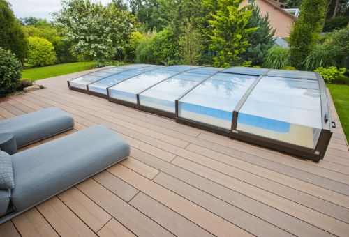 Easy-deck Dolomit hnědá a zastřešení ALUKOV