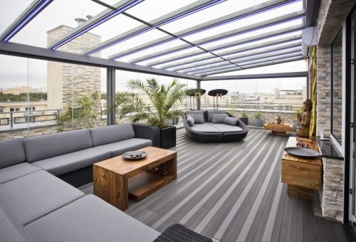 Megawood Classic varia šedá v pergole